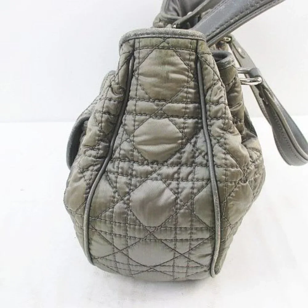 Christian Dior Cannage Handbag Quilted Charm Green - Picture 3 of 9